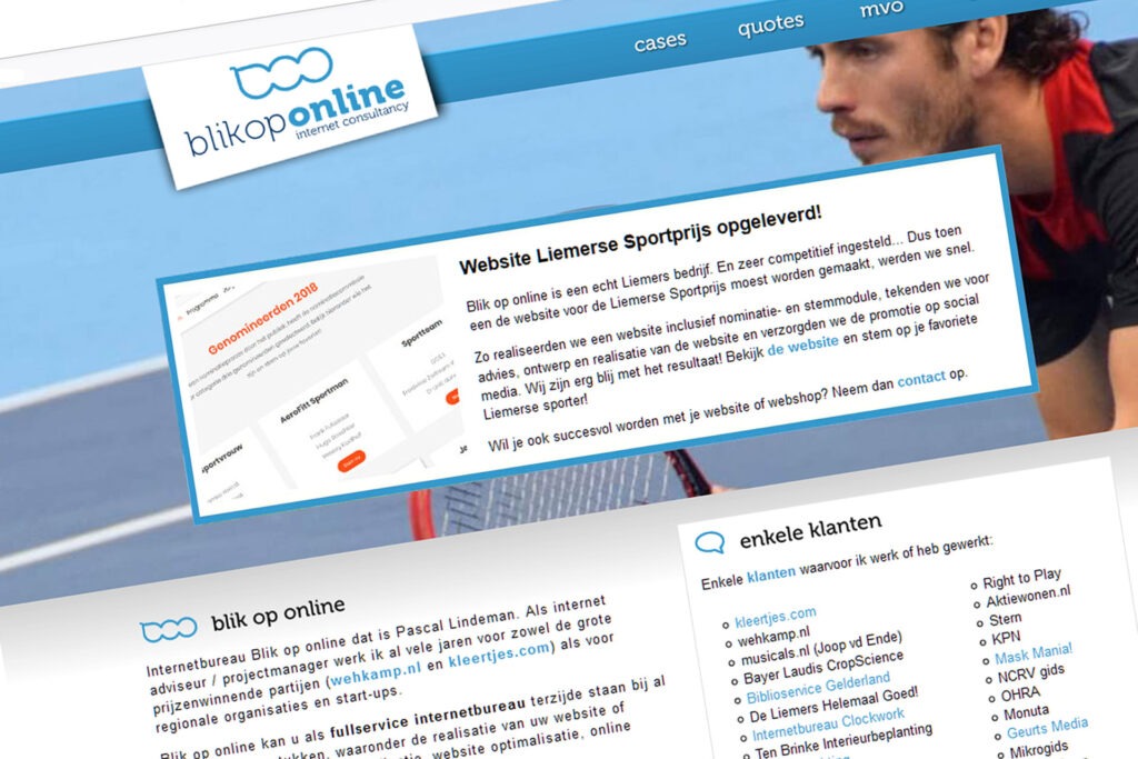 Blik op online sponsor Liemerse Sportprijs